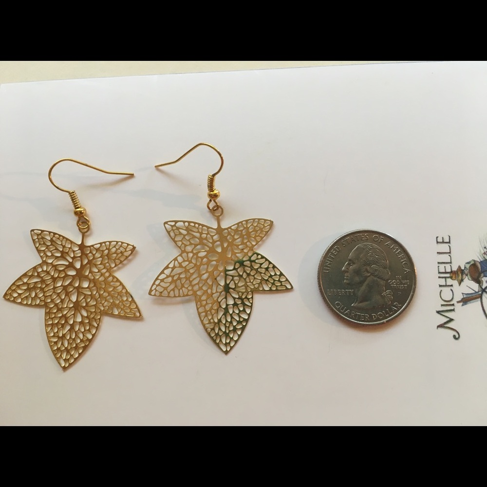 Filigree earrings, delicate in details.